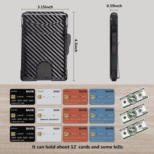 Carbon Fiber Ultra Slim Wallet ? RFID Blocking Minimalist Card Holder