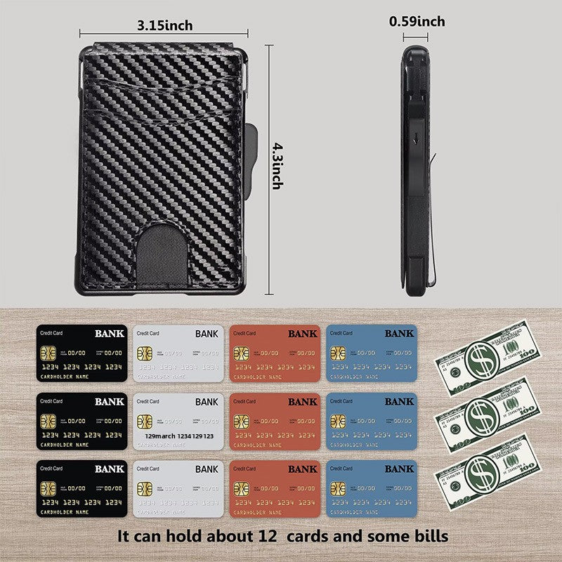 Carbon Fiber Ultra Slim Wallet ? RFID Blocking Minimalist Card Holder