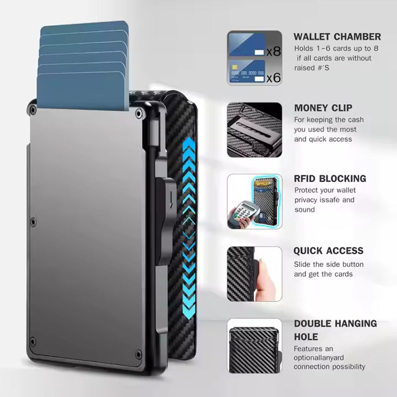 Carbon Fiber Ultra Slim Wallet ? RFID Blocking Minimalist Card Holder