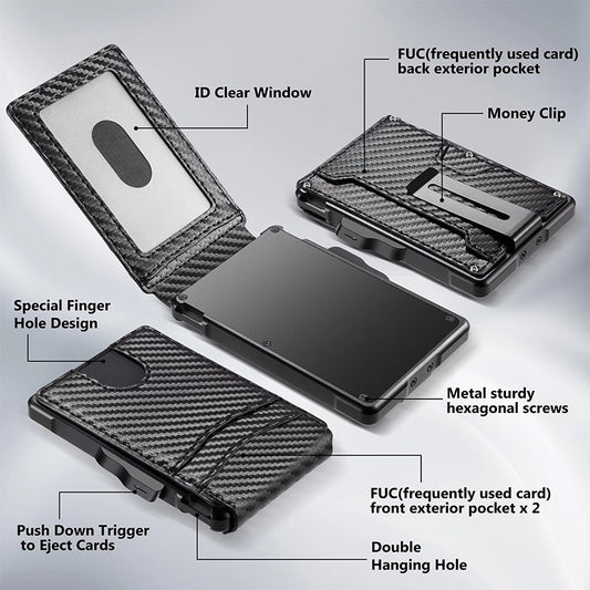 Carbon Fiber Ultra Slim Wallet ? RFID Blocking Minimalist Card Holder